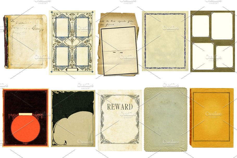 40款复古怀旧风格纸张纹理合集 40 Vintage Paper Textures插图(1)