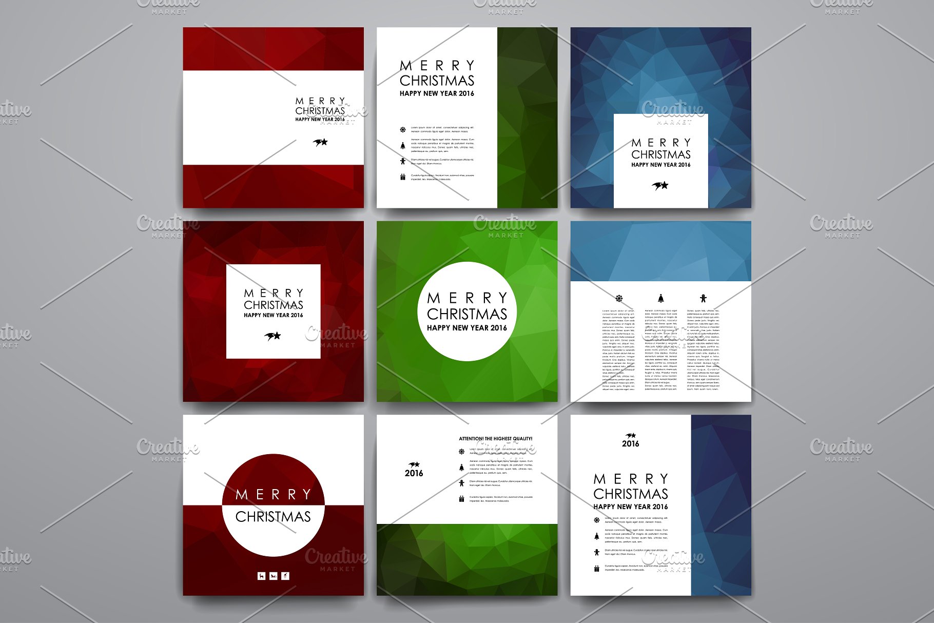 圣诞节主题小册子模板 Merry Christmas Brochures插图(38)