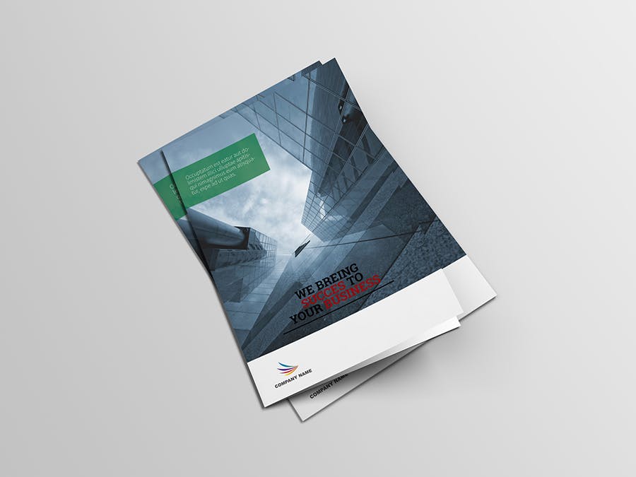 高品质的房地产两折页海报宣传单DM设计模板插图(1)