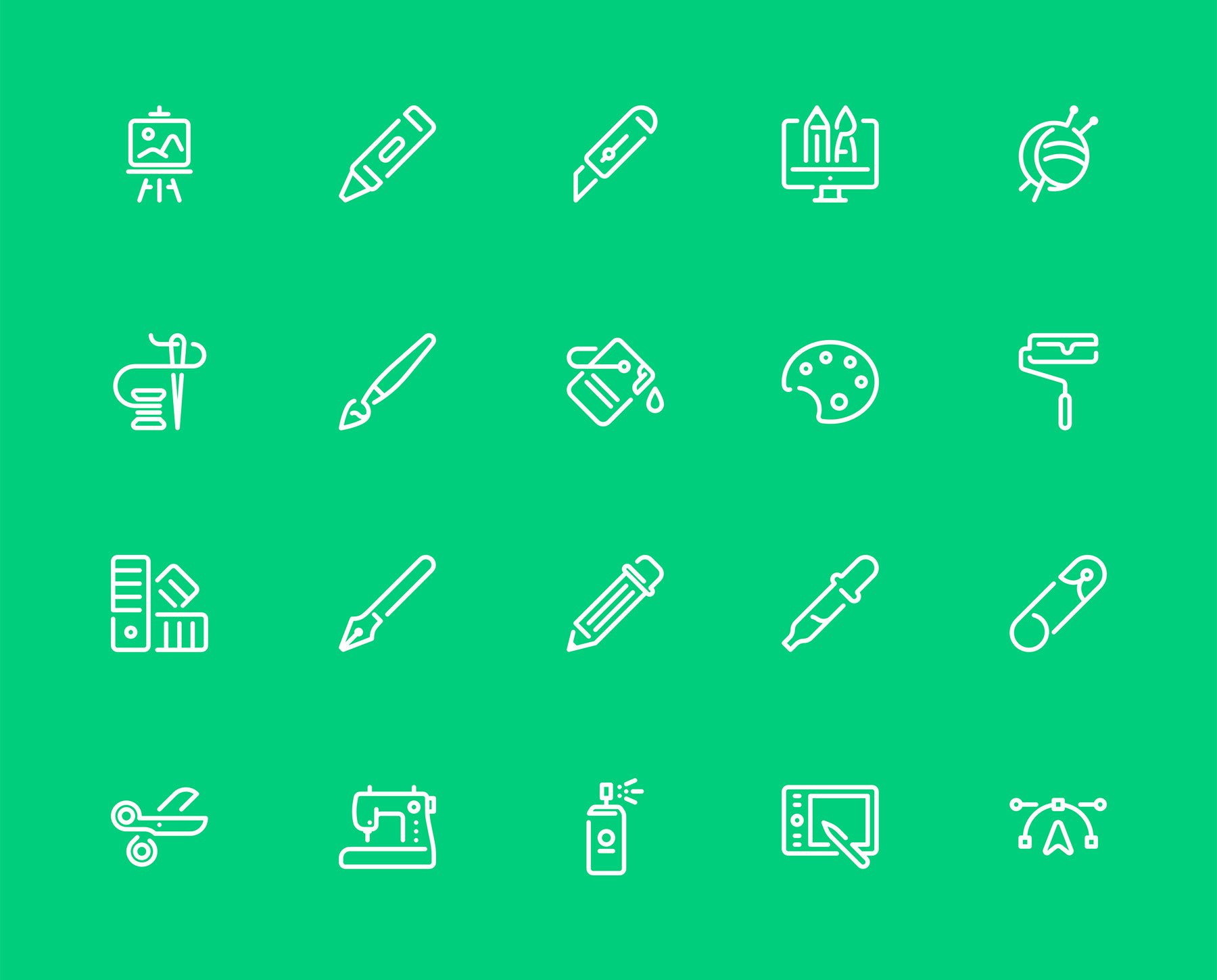 20 枚设计和工艺元素图标