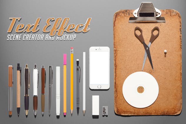 设计创作工作室场景生成器 Sketchbook / Stationery Scene Creator Mock-up插图(3)