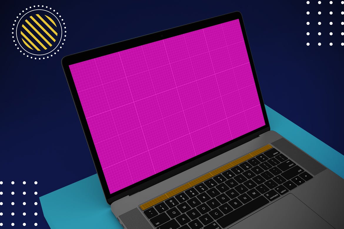 抽象背景Macbook Pro笔记本电脑素材库精选样机模板v2 Abstract Macbook Pro Mockup V.2插图(9)
