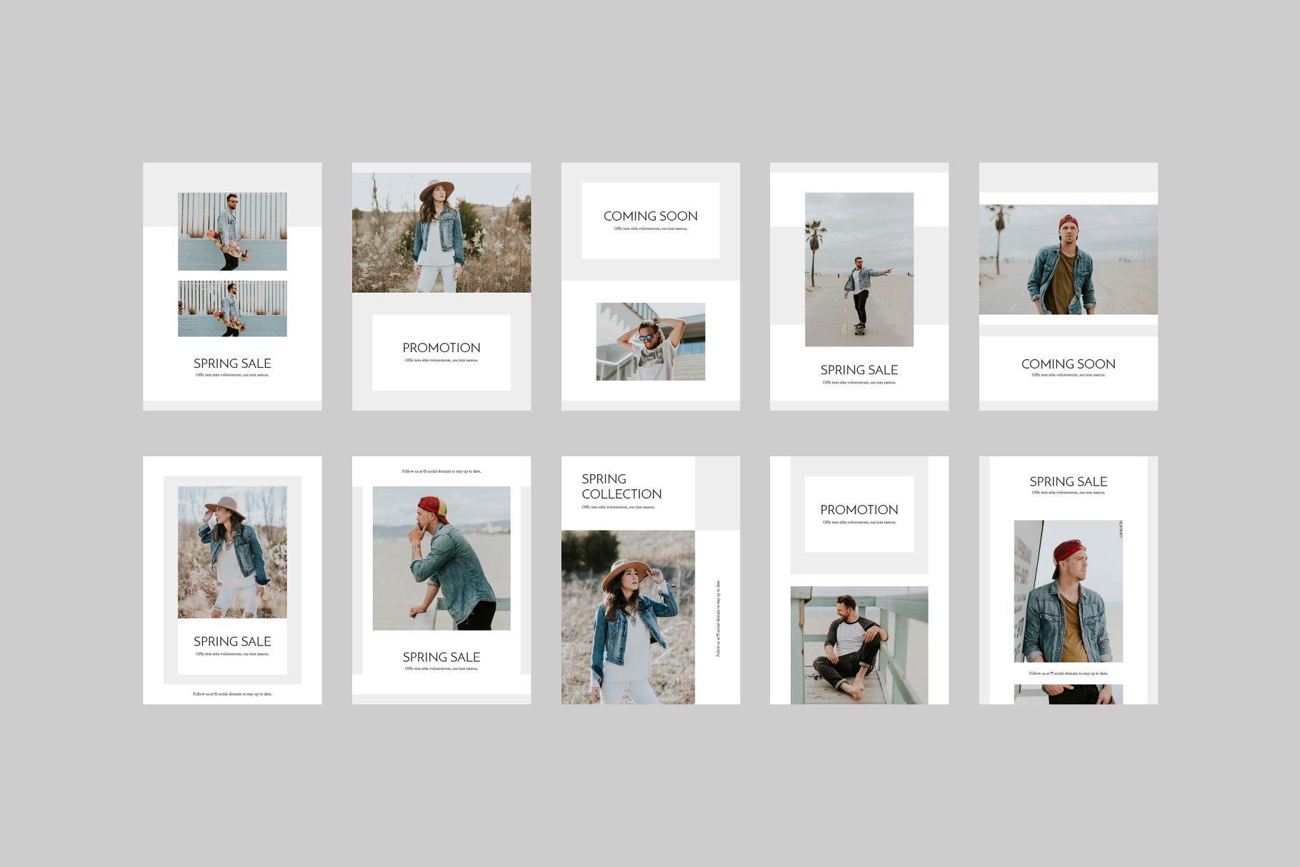 简约风时装促销传单模板 Athens Flyer Templates插图(7)