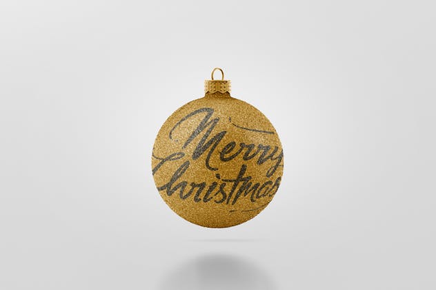 圣诞装饰球样机 Christmas Ball Mockup with Material Options插图(5)