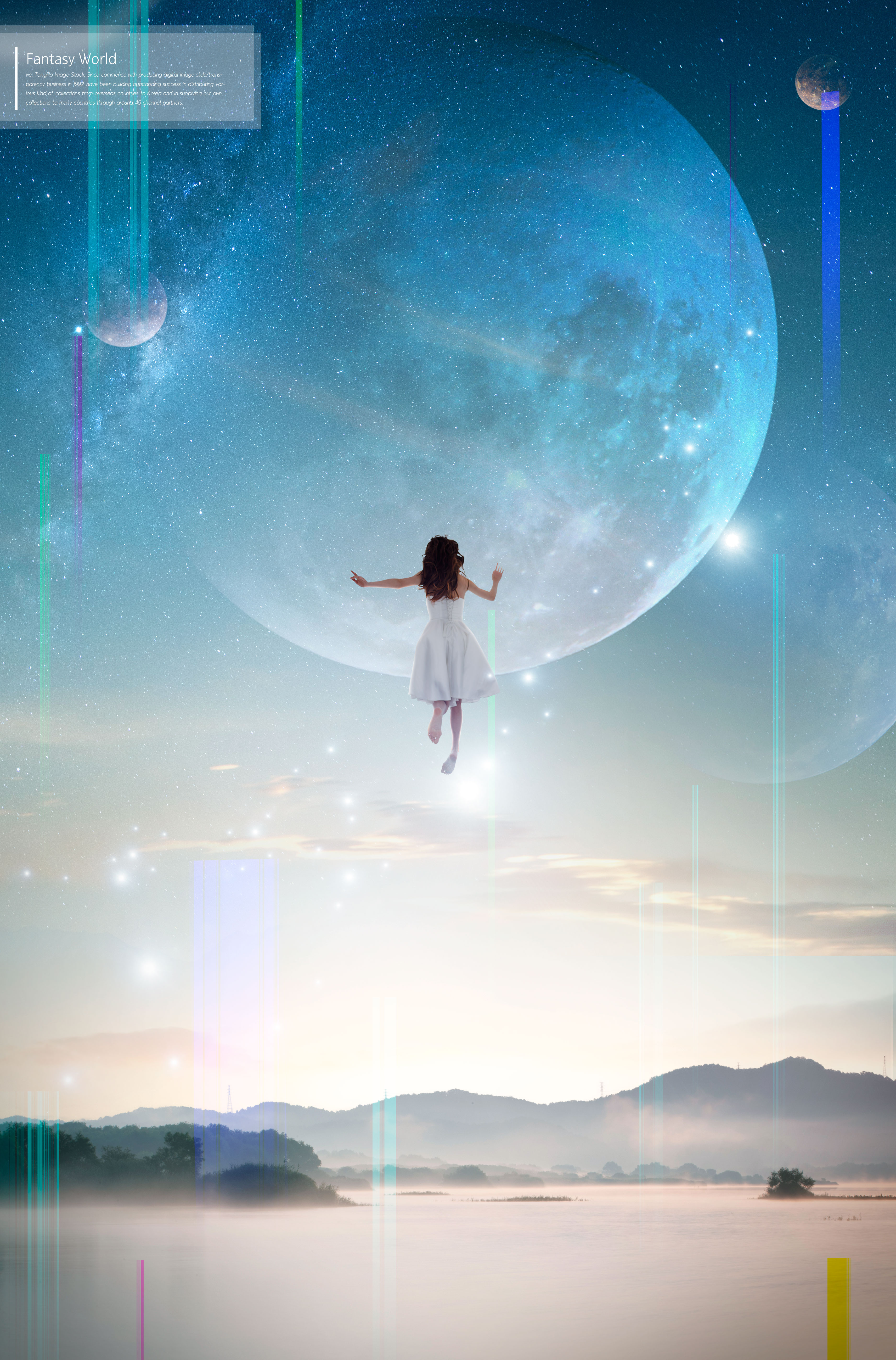 梦幻世界唯美背景多用途海报模板套装插图(1)