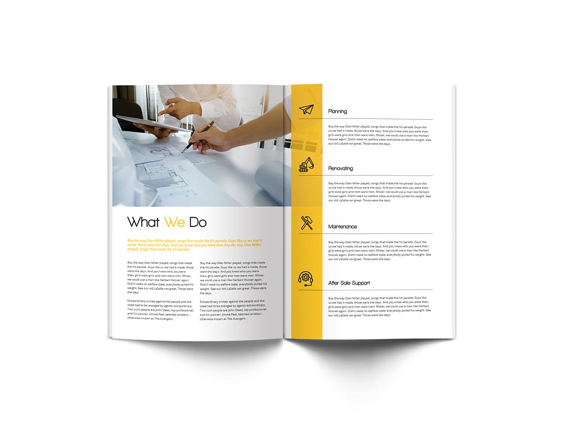 高品质的简约多用途A4尺寸房地产建筑施工楼书画册宣传册杂志设计模板（indd）插图(3)