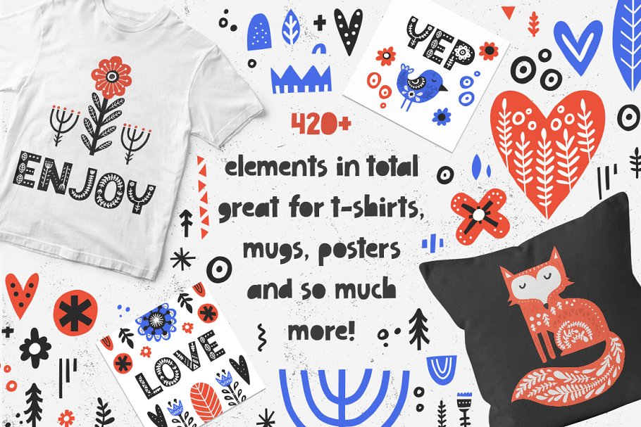 民间艺术插画素材合集 Folk Art Graphic Collection插图(9)