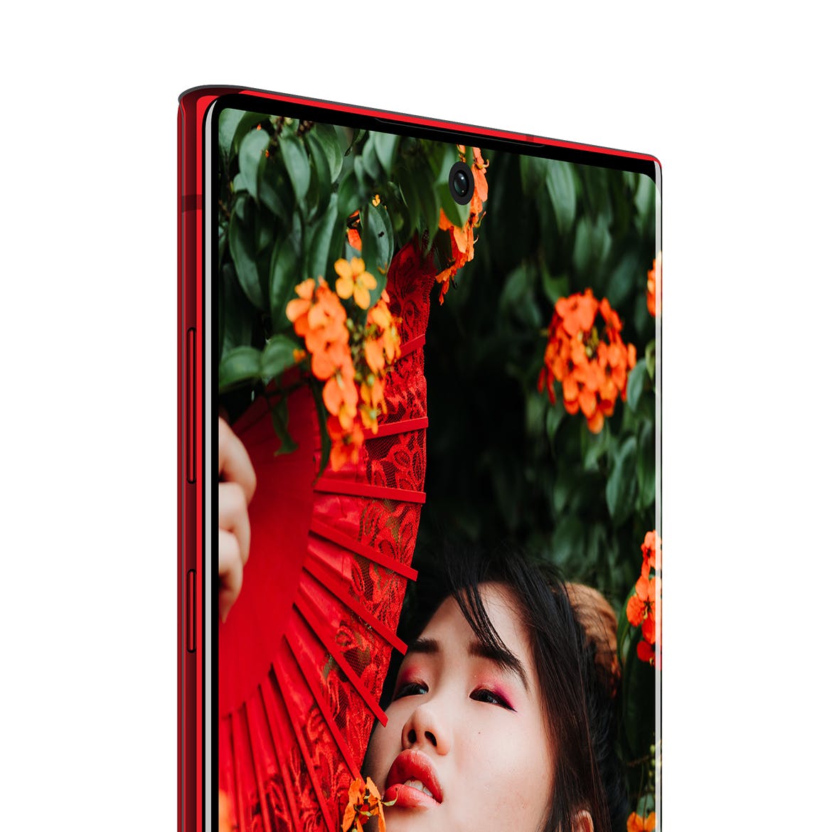 三星智能手机Note 10前视图和后视图样机PSD模板 Note 10 Front and Back Layered PSD MockUps插图(1)