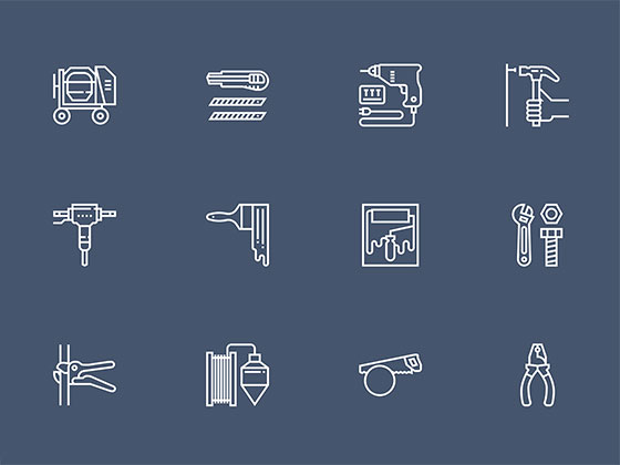 30 枚施工工具图标素材之家精选sketch素材