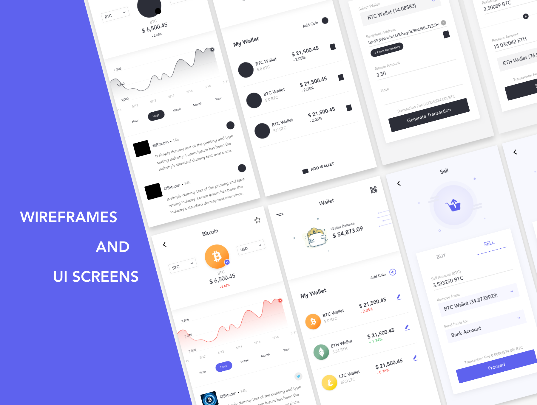 素材库下午茶：区块链简约功能APP UI套装下载插图(5)