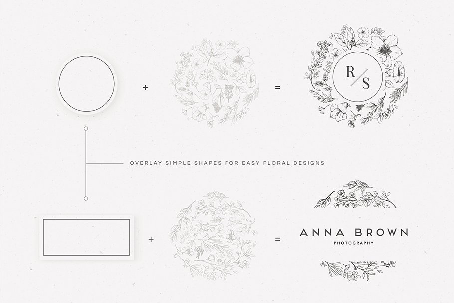 乡土气息植物、手绘字体&花卉字体 Botanical Illustrations & Monograms插图(16)