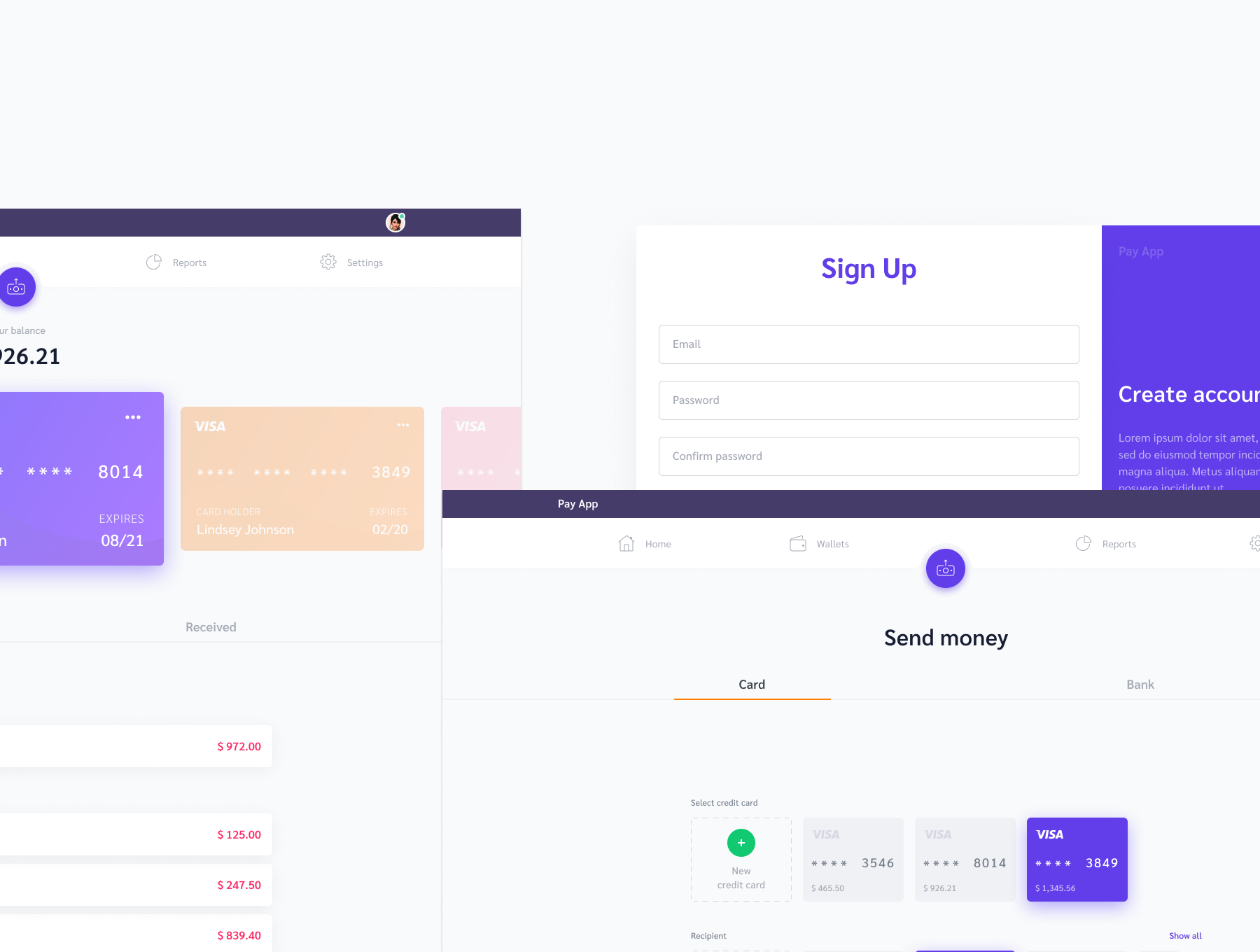 素材库下午茶：支付类APP网页官网UI KIT套装ui素材模板下载[Fig]插图(1)