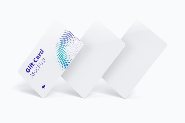 礼品积分卡设计图片预览样机06 Gift Card Mockup 06