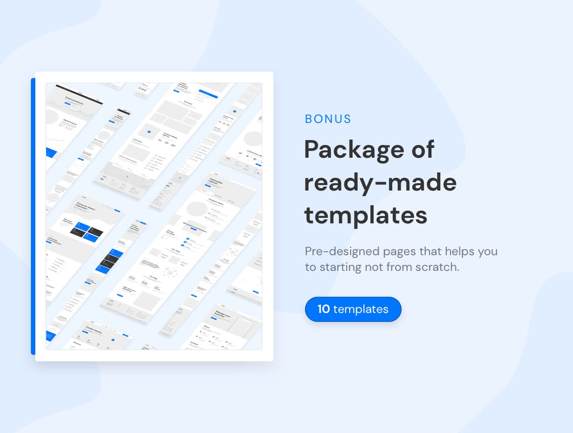 300+APP&Web区块UI线框图设计模板 Desktop & Mobile Wireframe Web UI Kit插图(2)
