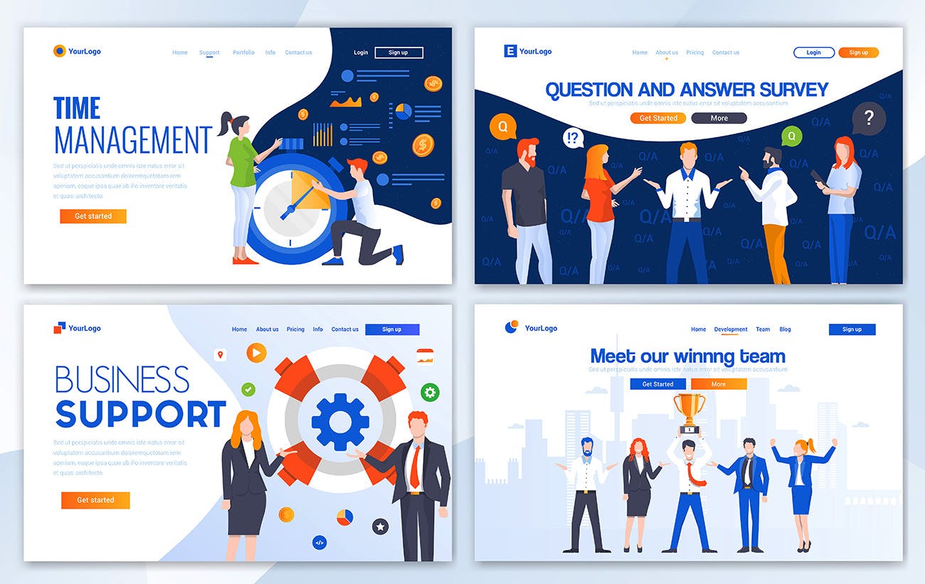 现代设计风格网站着陆页设计模板超级合集 BIG Collection of Landing page templates插图(2)