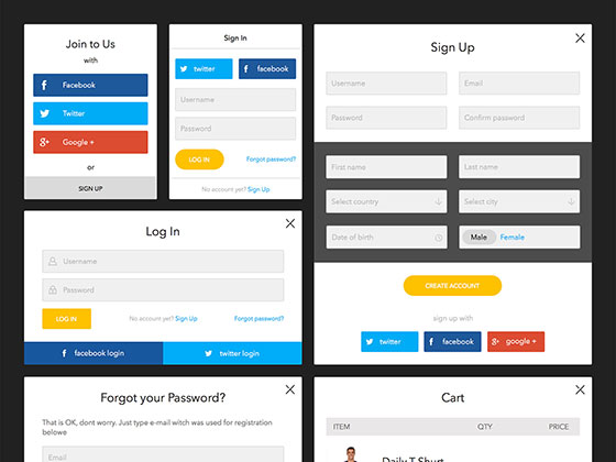 Amber Forms Lite Kit素材之家精选sketch素材