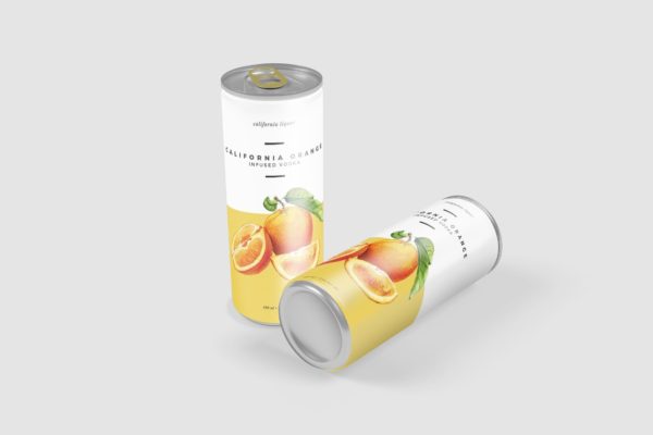 软饮料罐头产品外观设计素材库精选 Softdrink Can Product Mockup