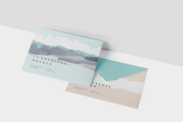 C5规格企业信封设计效果图素材库精选 Envelope C5 Mock-Up Set