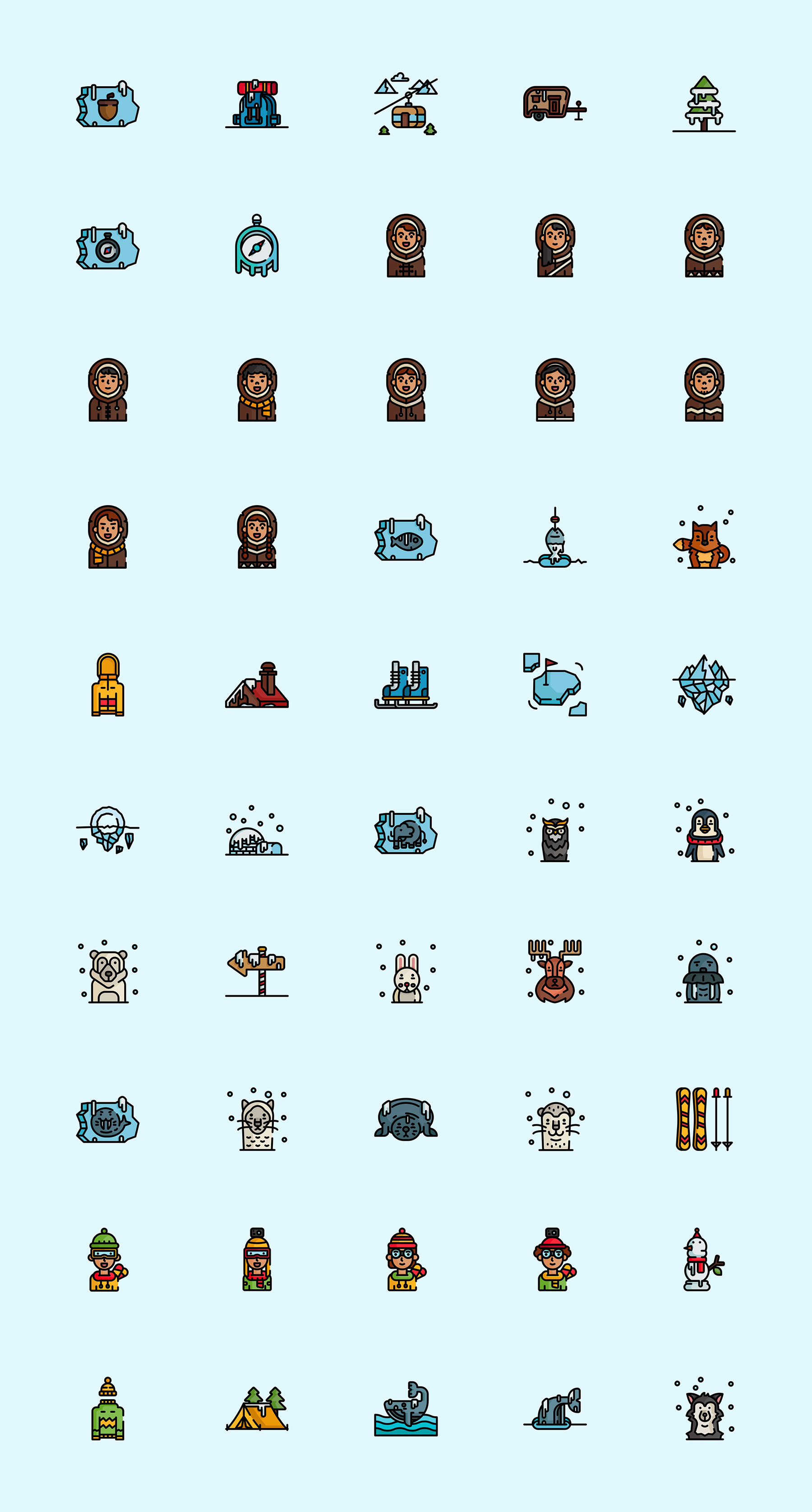 50 枚北极元素图标