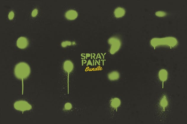 高分辨率涂料喷漆肌理纹理套装 Spray Paint Bundle插图(4)