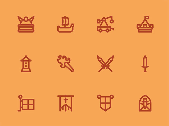 50 枚中世纪元素图标素材之家精选sketch素材