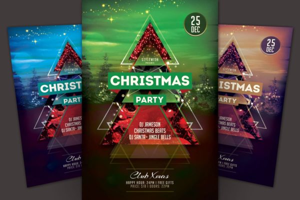 圣诞节节日活动宣传单设计模板 Christmas Party Flyer Template