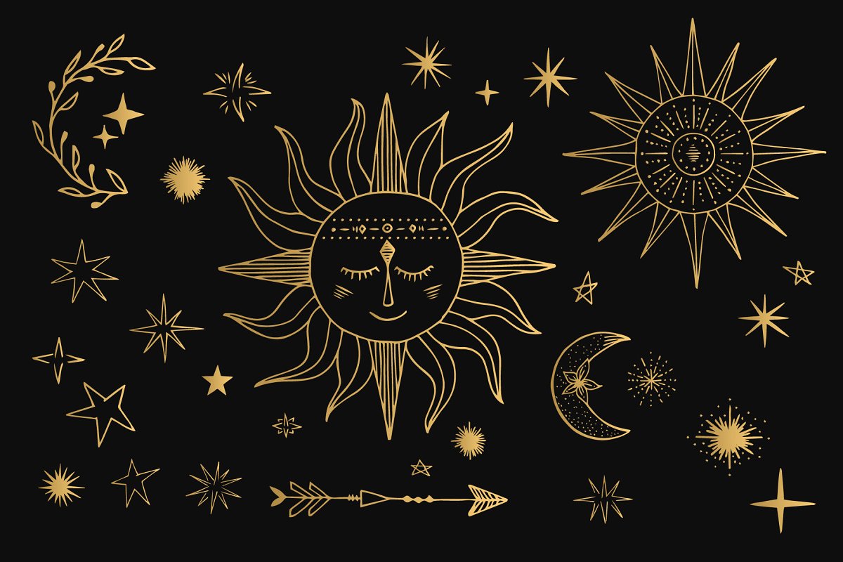 太空星系故事矢量图形套装插图(3)