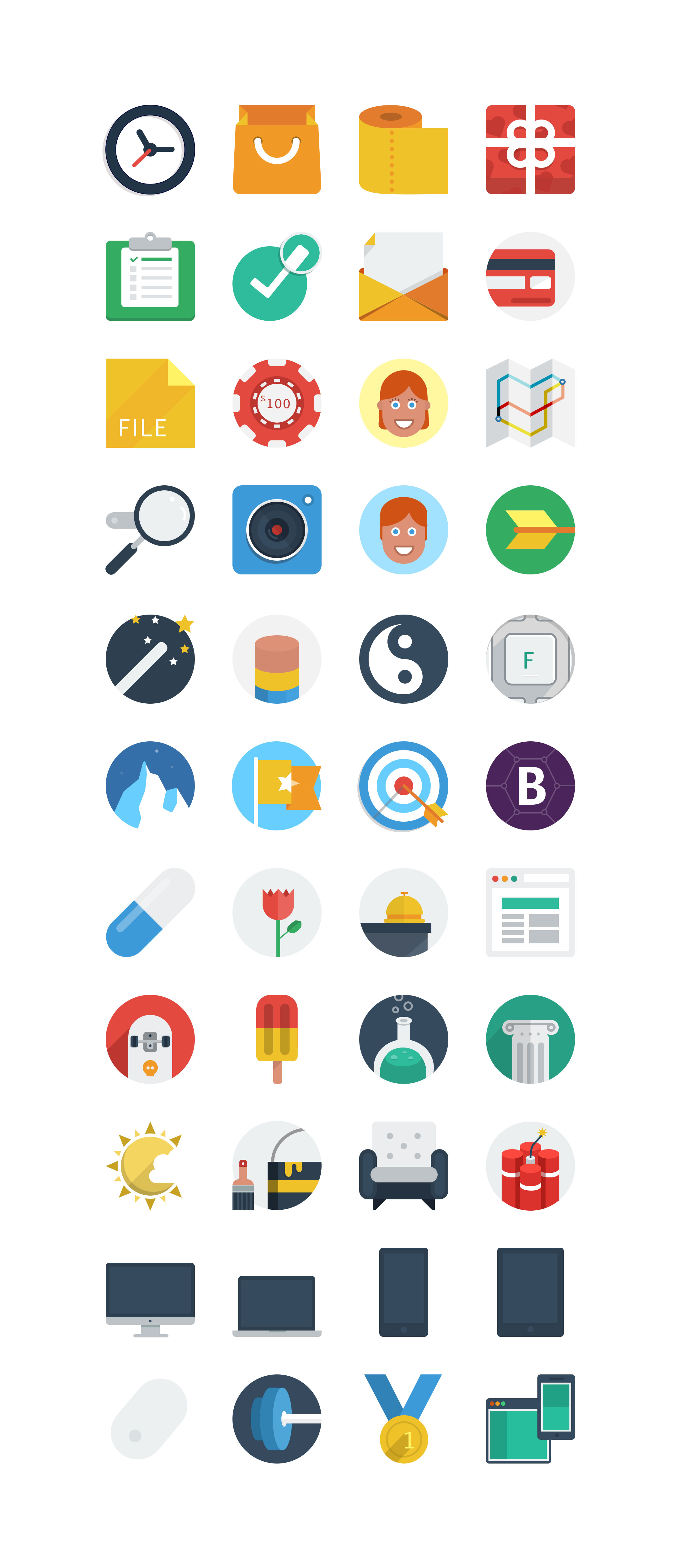 Flat Colorful Icons
