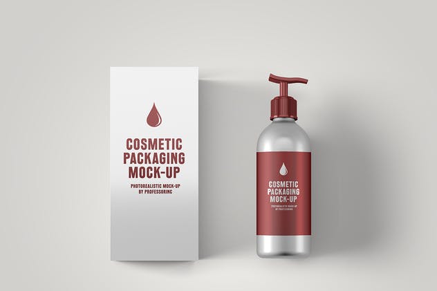 简约风化妆品包装设计展示素材库精选 Cosmetic Packaging Mock-Up插图(9)
