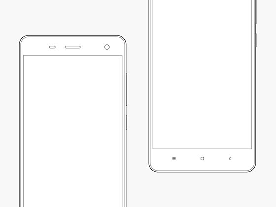 小米手机 4 线框图素材之家精选sketch素材