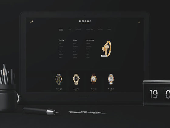 Elegance 时尚落地页素材之家精选sketch素材