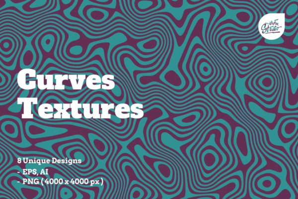 抽象流体曲线纹理素材 Curves Textures