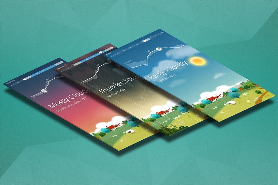 APP应用交互界面设计效果图样机 App Mock up – Isometric Scenes插图(2)