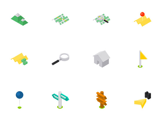 40 枚位置元素轴测图标素材之家精选sketch素材