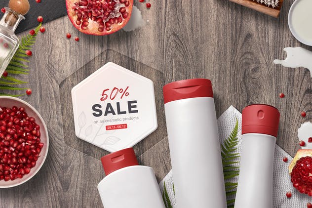 高品质美容化妆品套装场景样机 Beauty & Cosmetics Mockup Scenes插图(3)