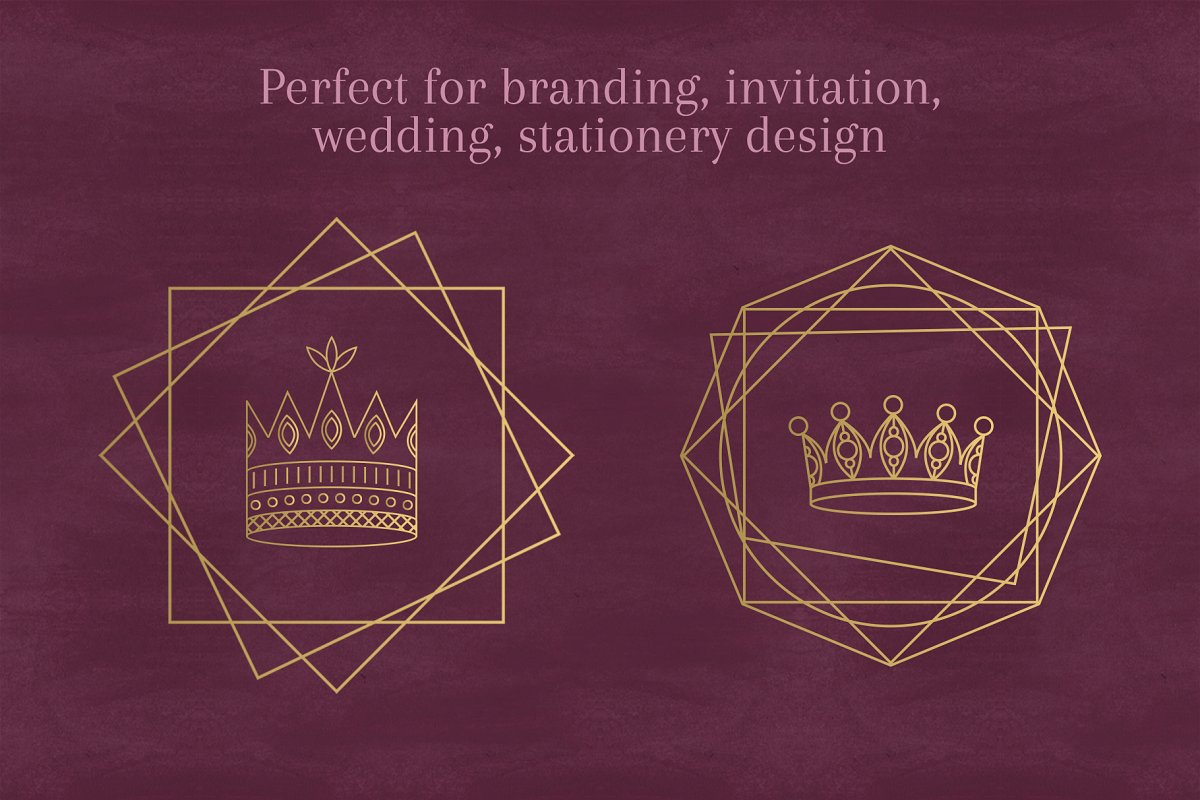 68个优雅的皇冠插画合集插图(2)