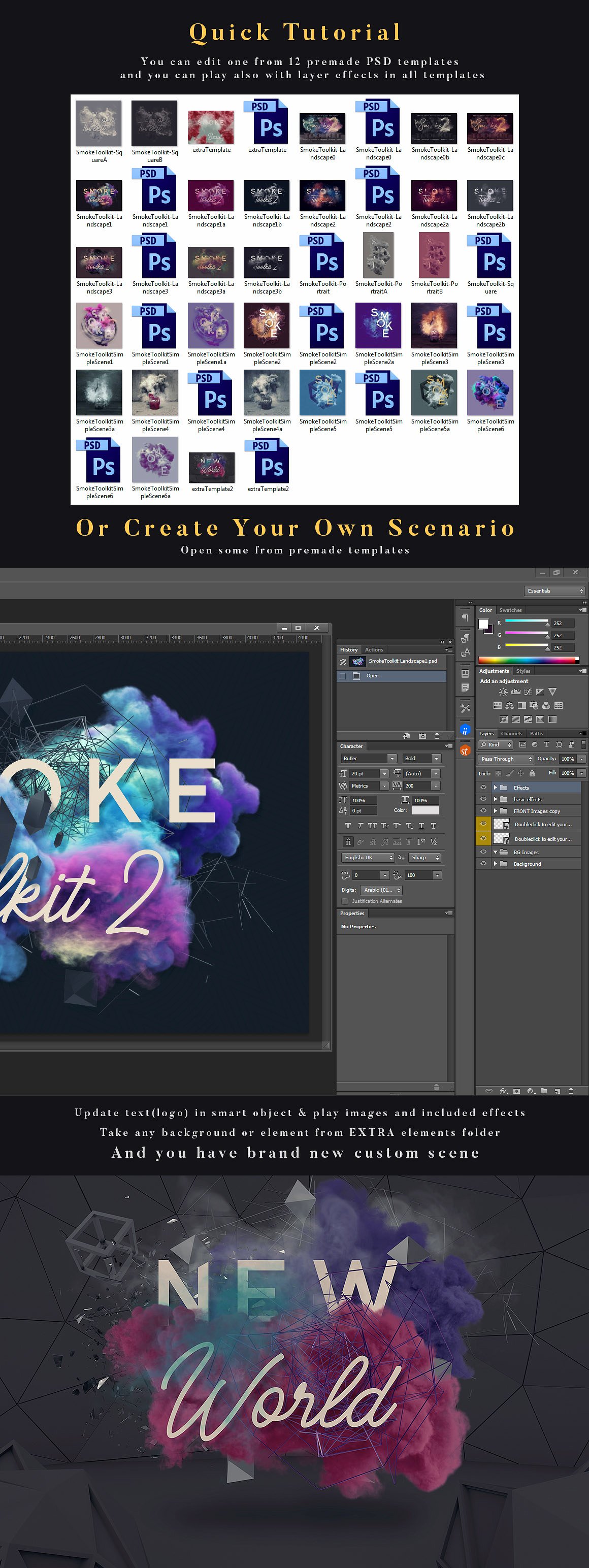 烟雾萦绕视觉特效PS素材大礼包[3.03GB] Smoke Toolkit 2插图(6)