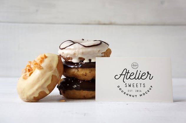 咖啡甜品牌样机模板 Coffee Doughnut Mockup插图(5)