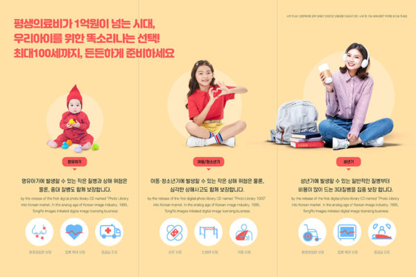 少儿&儿童成长意外险主题推广海报PSD素材素材库精选韩国素材[PSD]