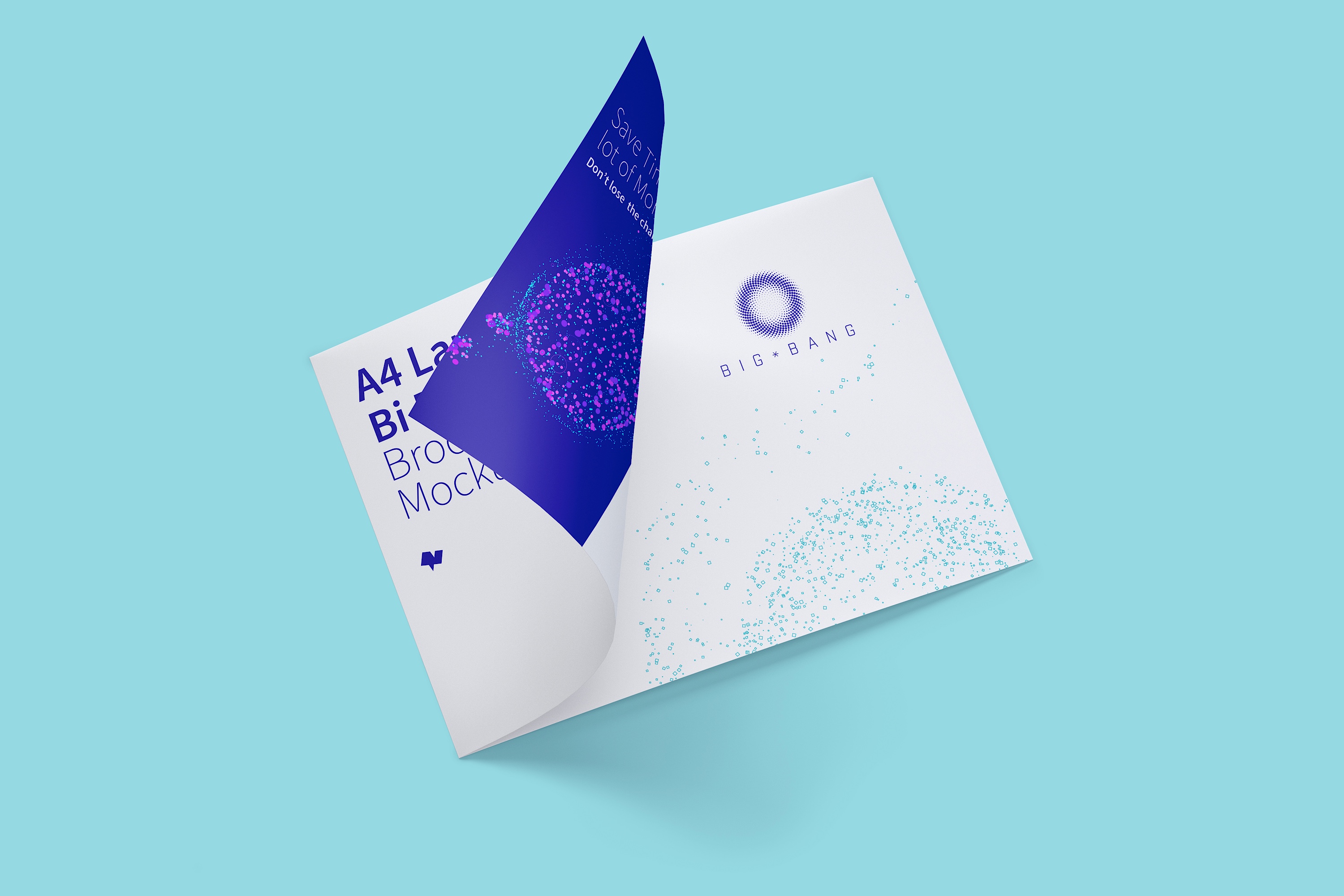 A4横向双折设计小册子传单设计图预览样机02 A4 Landscape Bi Fold Brochure Mockup 02插图(4)