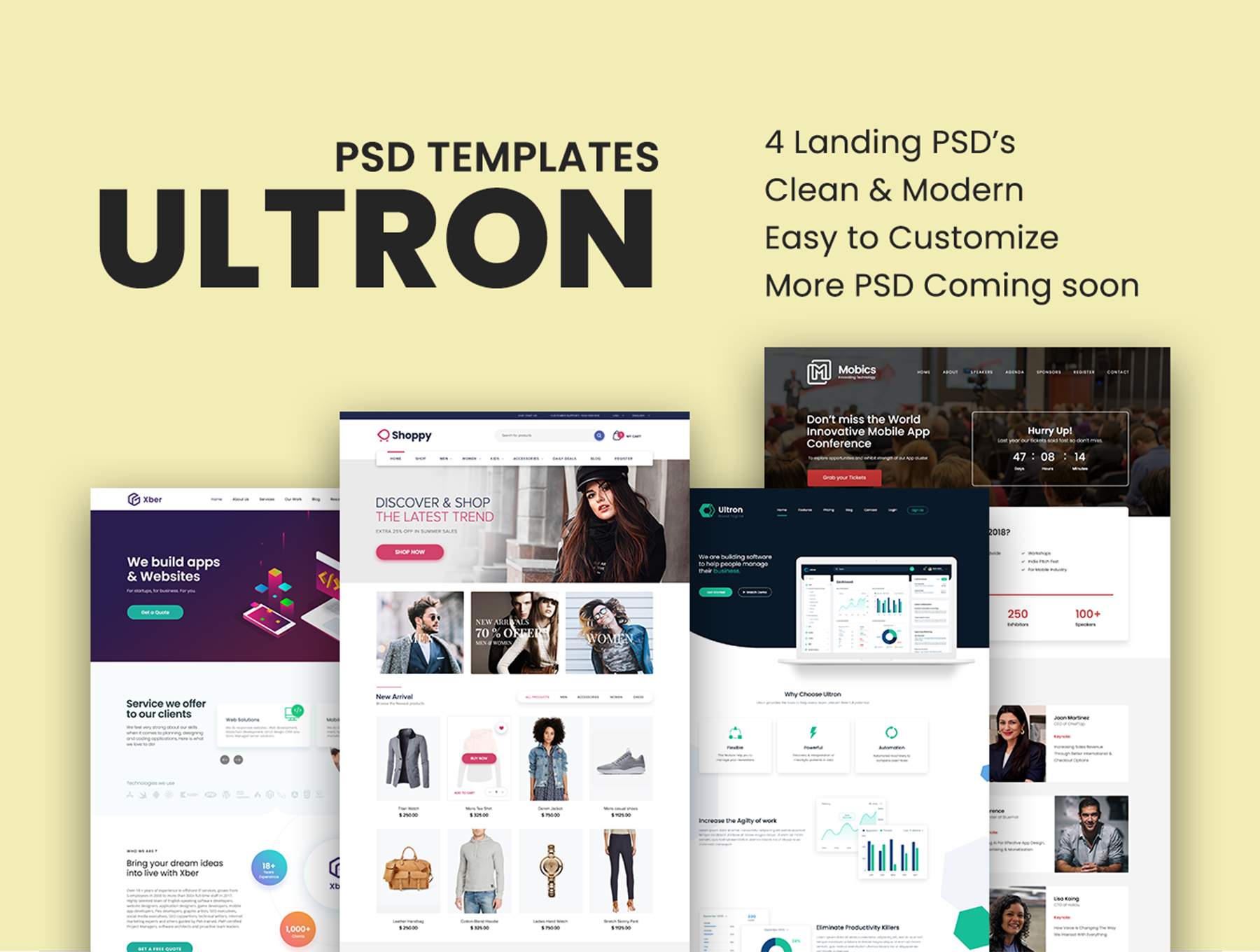 几套好用的官网和后台仪表盘UI模板下载[PSD]插图(2)