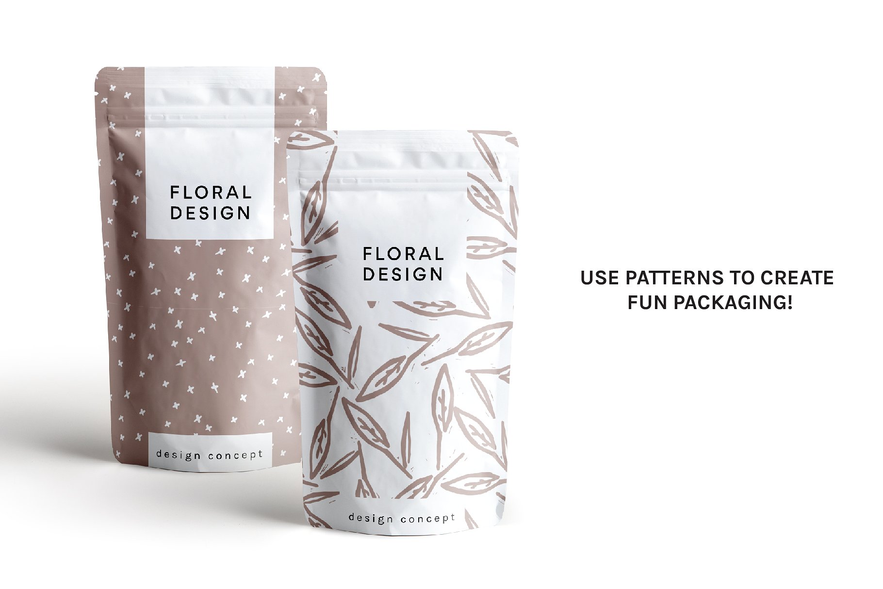 手绘花卉剪影无缝纹理 Floral Silhouette | Seamless Pattern插图(5)