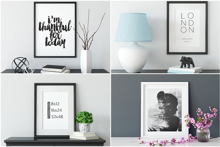 超级现代相框样机组合 Interior Frame Mockup Bundle Vol 3 [2.65GB]插图(13)