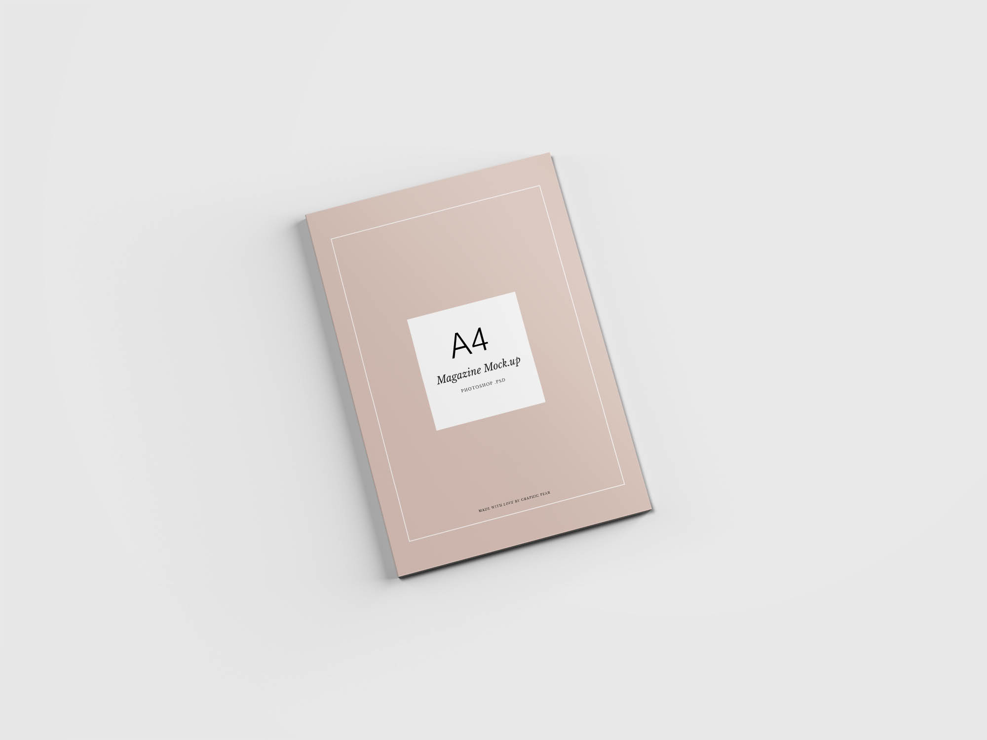 时尚高端简约逼真质感的A4尺寸宣传册画册房地产楼书杂志两折页设计VI样机展示模型mockups插图(2)