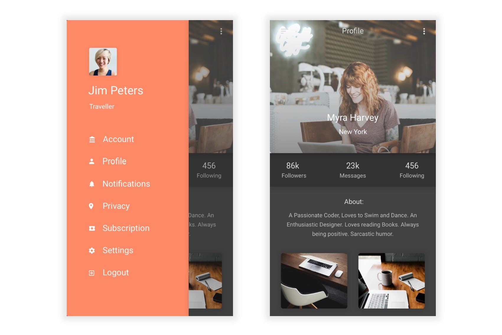 新闻资讯类APP应用UI设计套件PSD模板 Sandesh – News & Events Photoshop UI Kit插图(4)