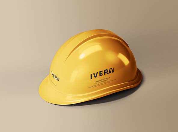 建筑头盔/工作头盔外观设计展示素材库精选模板 Construction Helmet Mockup