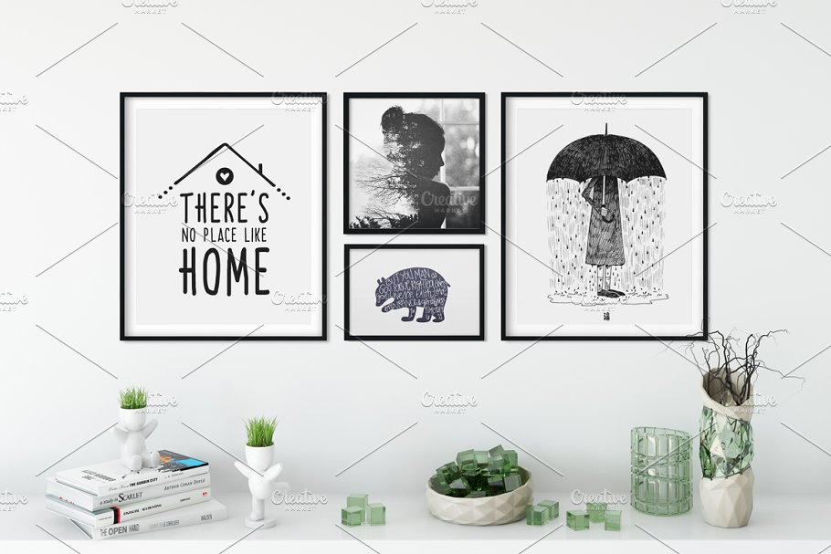 家居装饰画框相框样机模板合集 Interior Frame Mockup Bundle Vol. 2插图(5)