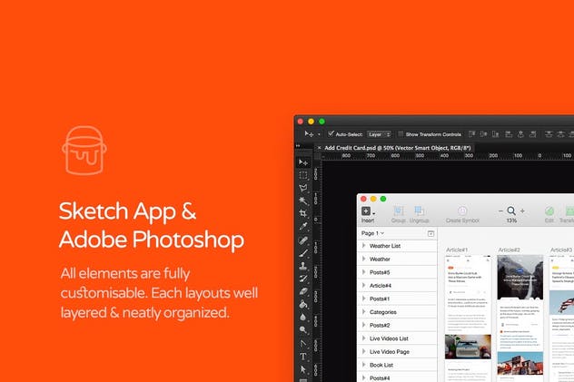 超实用UI/线框图二合一APP应用设计套件 Aware Mobile UI/UX Kit插图(3)
