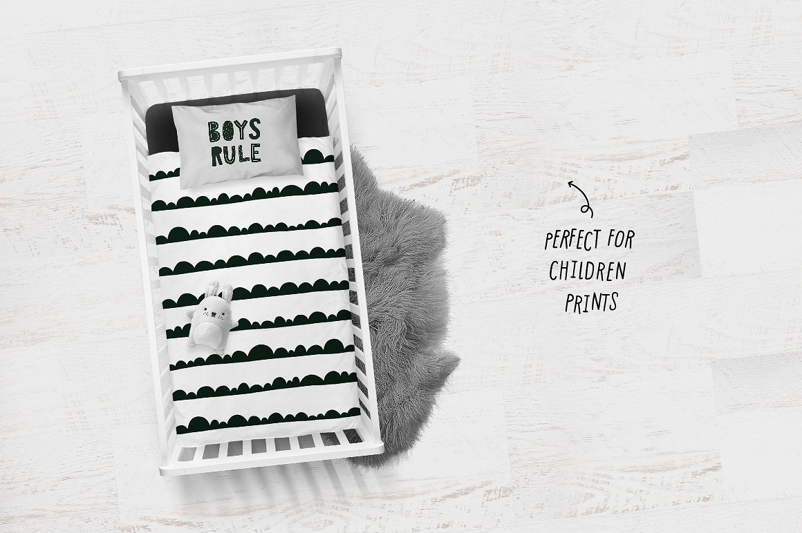 可爱的黑白动物手绘无缝背景元素下载[png,eps]插图(1)