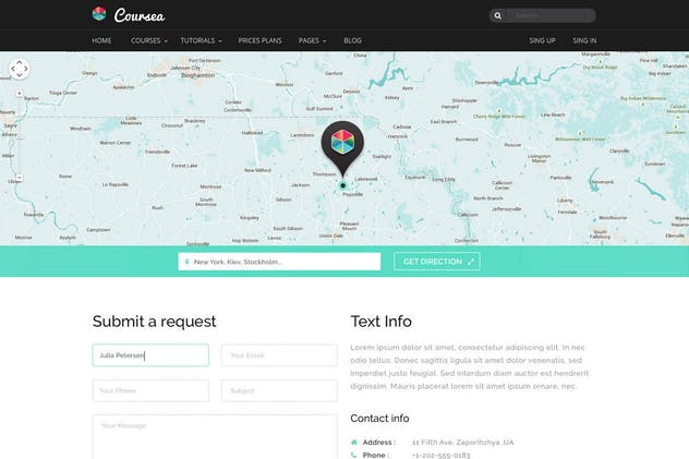 在线教育&线上培训网站PSD模板 Coursea – Online Tutorials & Courses Template插图(10)